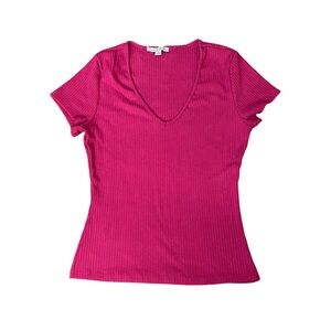 Haute Monde Pink Fitted Short Sleeve Tee